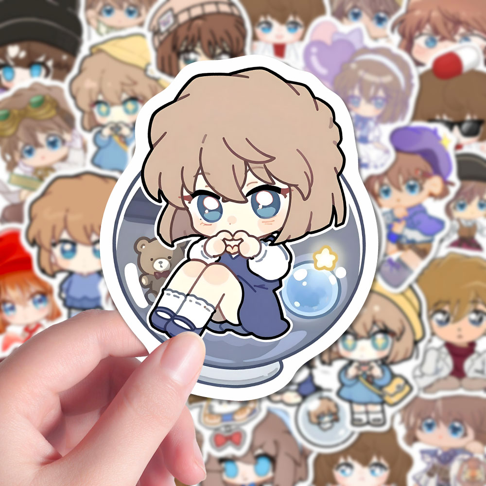 48张灰原哀Q版贴纸二次元日漫周边卡通可爱同人小鼻噶贴画diy桌面