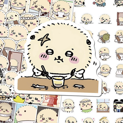 126张吉伊卡哇獭狮表情包贴纸可爱chiikawa师傅周边diy手机壳贴纸