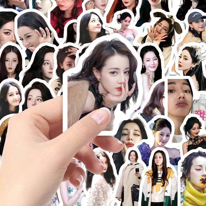 200张迪丽热巴贴纸高颜值女明星周边装饰笔记本手账桌面防水贴画
