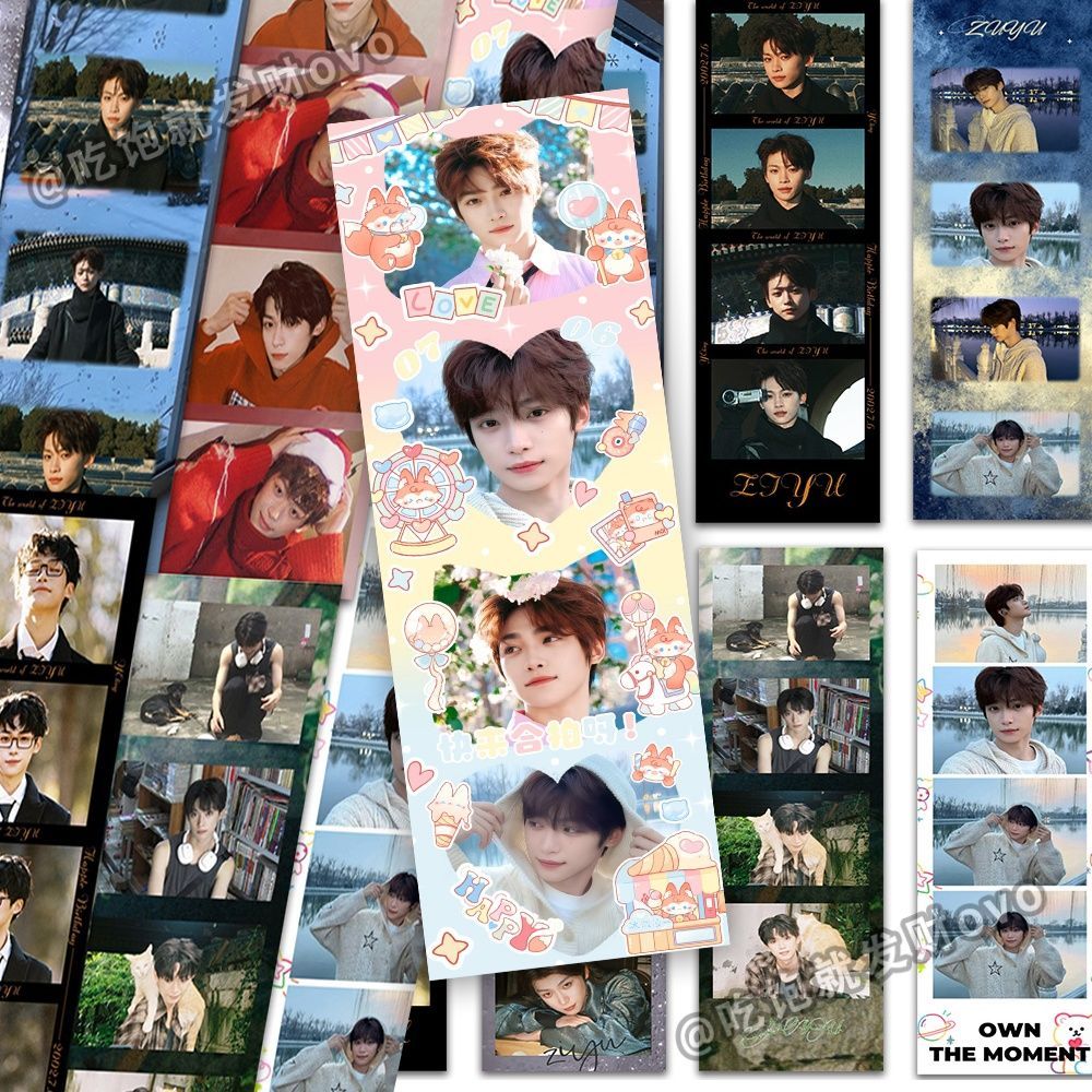 梓渝人生四格书签小卡高颜值帅气少年极速小鱼创意周边物料明信片