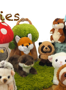 日本【现货】sunlemon鹦鹉鹫刺猬大象鲸头鹳文鸟水貂仿真公仔玩偶