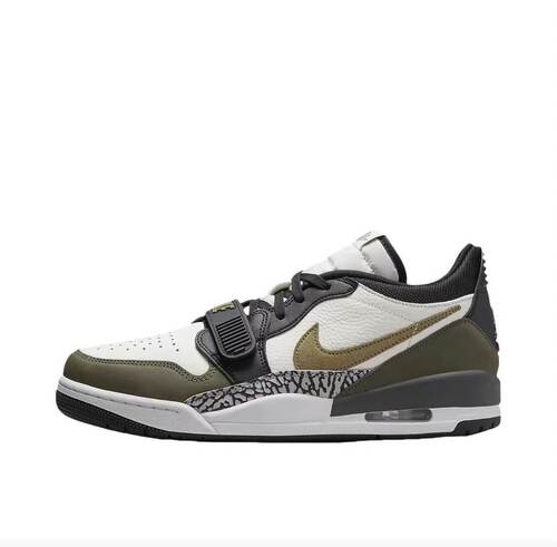 JORDAN Jordan Legacy312 时尚舒适百搭低帮复古篮球鞋男款白绿