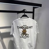 新品 GXG男装 GE1440852C T恤时尚 绣花2023年夏季 商场同款 白色短袖