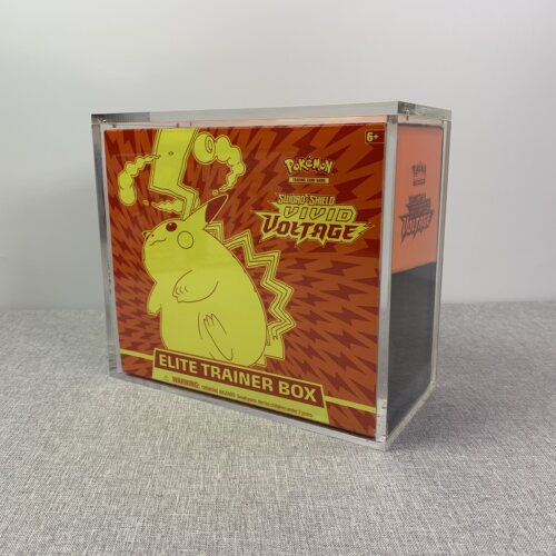 宝可梦pokemon 适用于美版ETB 透明亚克力磁吸保护壳展示盒收纳盒