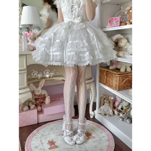 交织帷幕Lolita袜子女春夏任意剪菠萝袜女洛丽塔日系印花连裤 袜