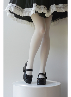 Lolita春秋夏季连裤袜女白丝jk光腿神器日系显瘦天鹅绒打底裤瘦腿