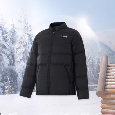 李宁正品运动生活系列冬男童经典百搭立领保暖短款羽绒服YYMU083