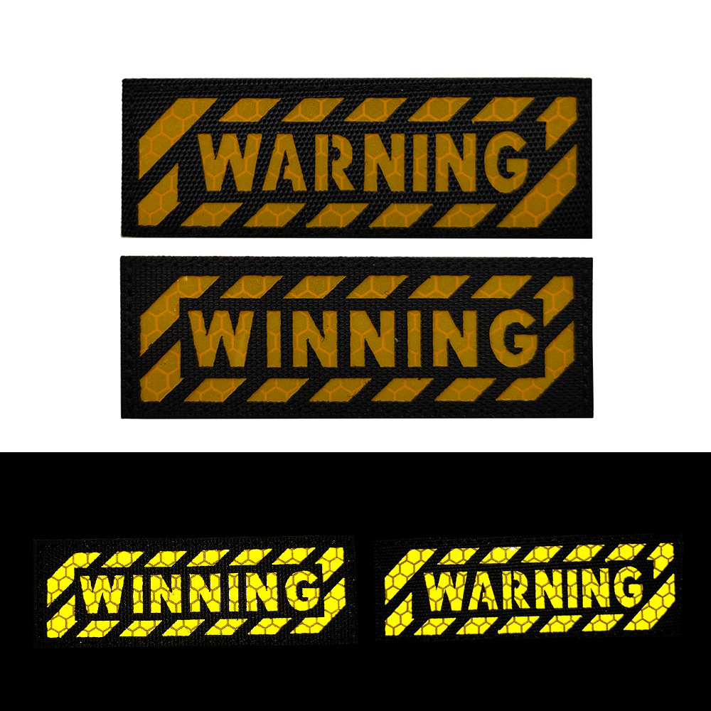 警告胜利英文反光臂章魔术贴