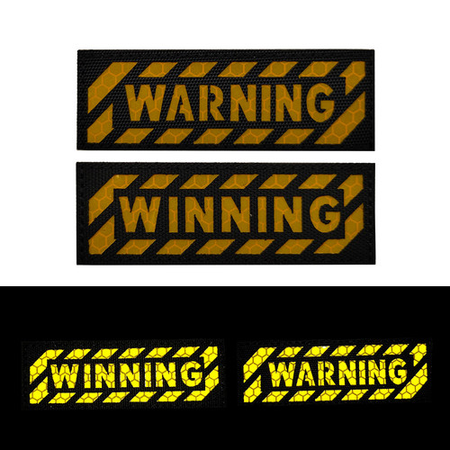 警告胜利英文反光臂章魔术贴