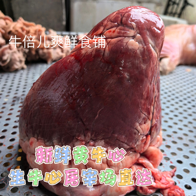 牛心屠宰场现杀现取黄牛心 牛心眼子1斤价格 牛杂黄牛生牛心