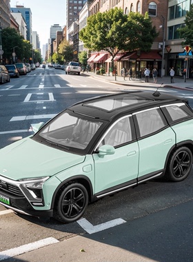 新款1:32蔚来ES8六开门声光回力合金车模型纯电新能源轿车摆件