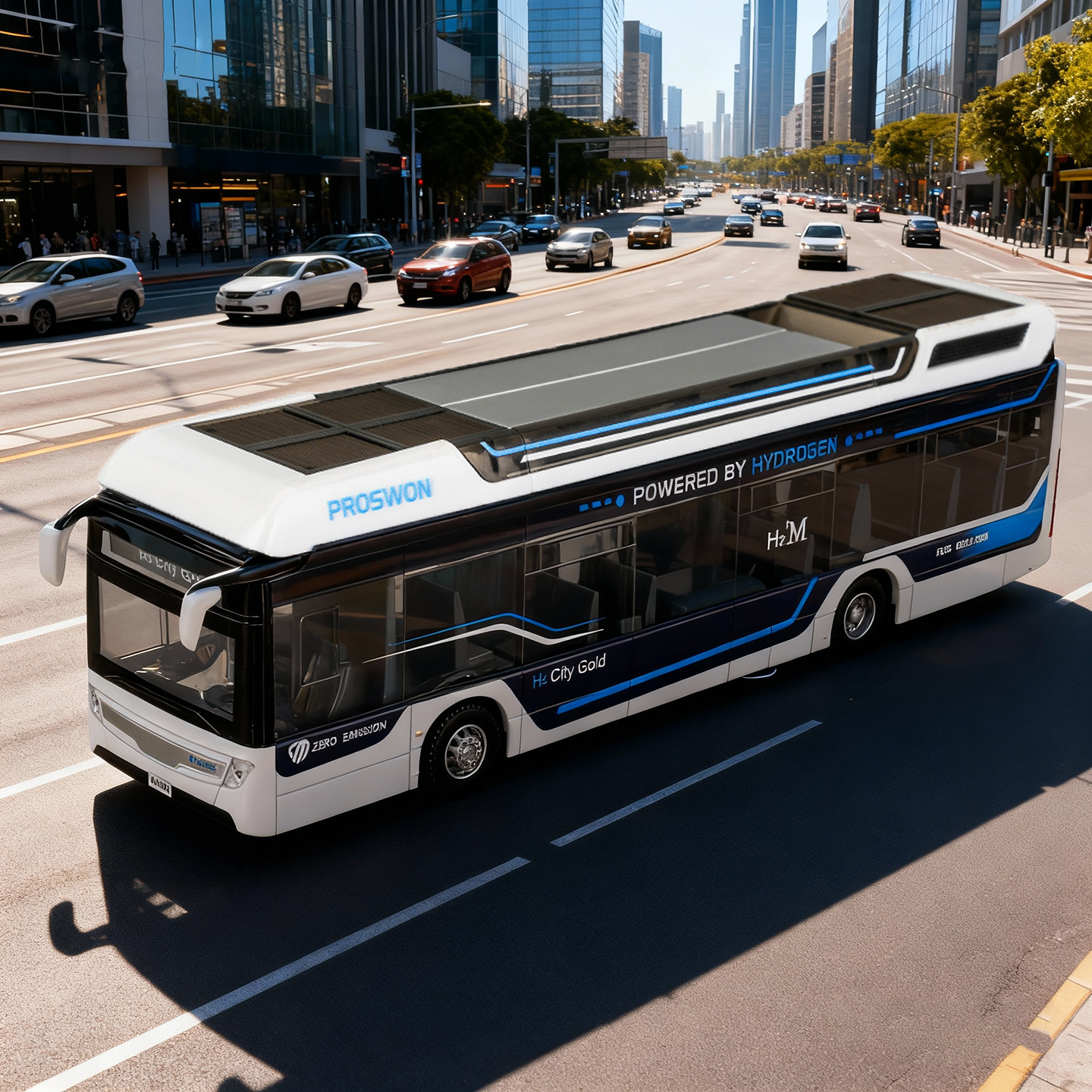 车致1:32大号新能源巴士开门声光回力合金车模型公交车玩具礼物