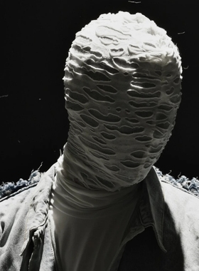 男生头套体育生1S网纱破洞头套肌肉男0M健身网红舞蹈直播表演面具