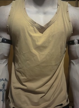 男生可调节皮革肌肉圆形臂环臂带