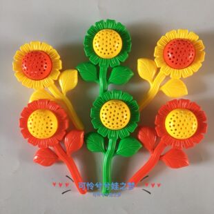 儿童健身体操玩具幼儿园晨操做操器械向日葵手摇铃带铃铛葵花哑铃