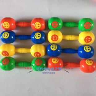 幼儿园器械操哑铃用品塑料早教玩具儿童做操早操有声舞蹈体操摇铃