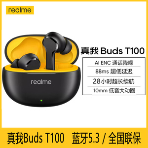 realme真我Buds T100蓝牙耳机Air3neo真无线蓝牙耳机原装通话降噪