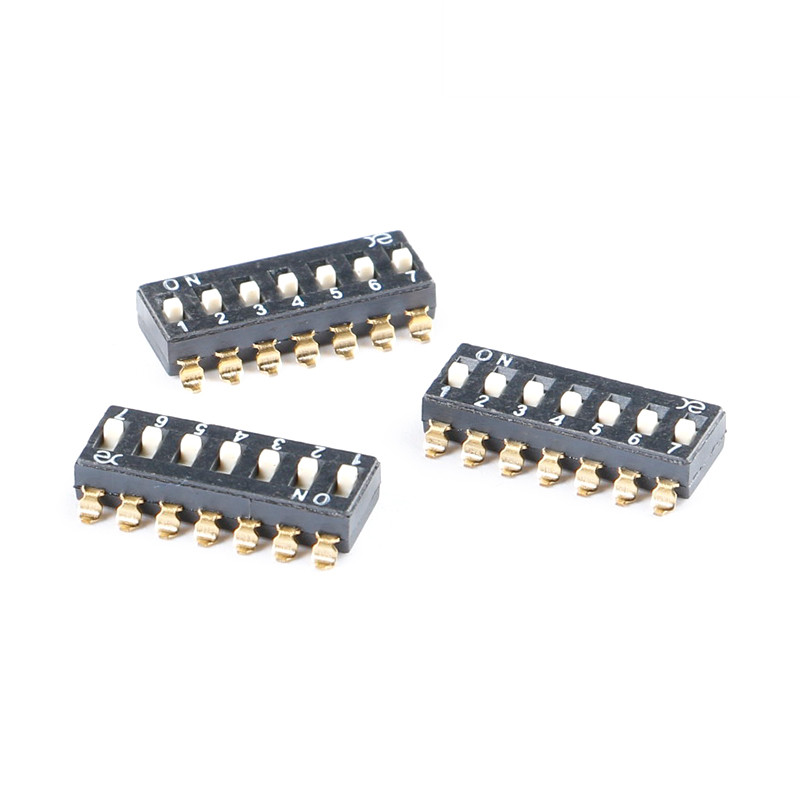 DSIC07LSGET 2.54mm间距7位高推贴片拨码开关/拨动编码开关
