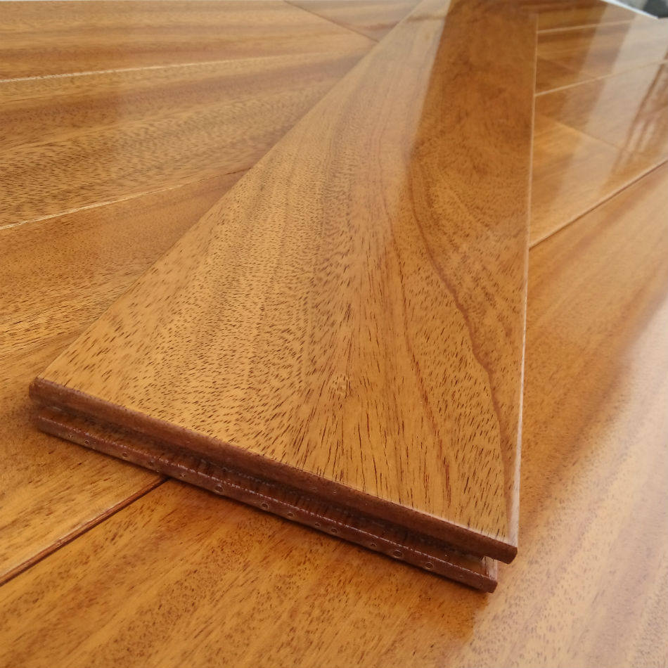 纽墩豆实木地板 水晶质感 镜面亮光烤漆 大河马 原色可定制地