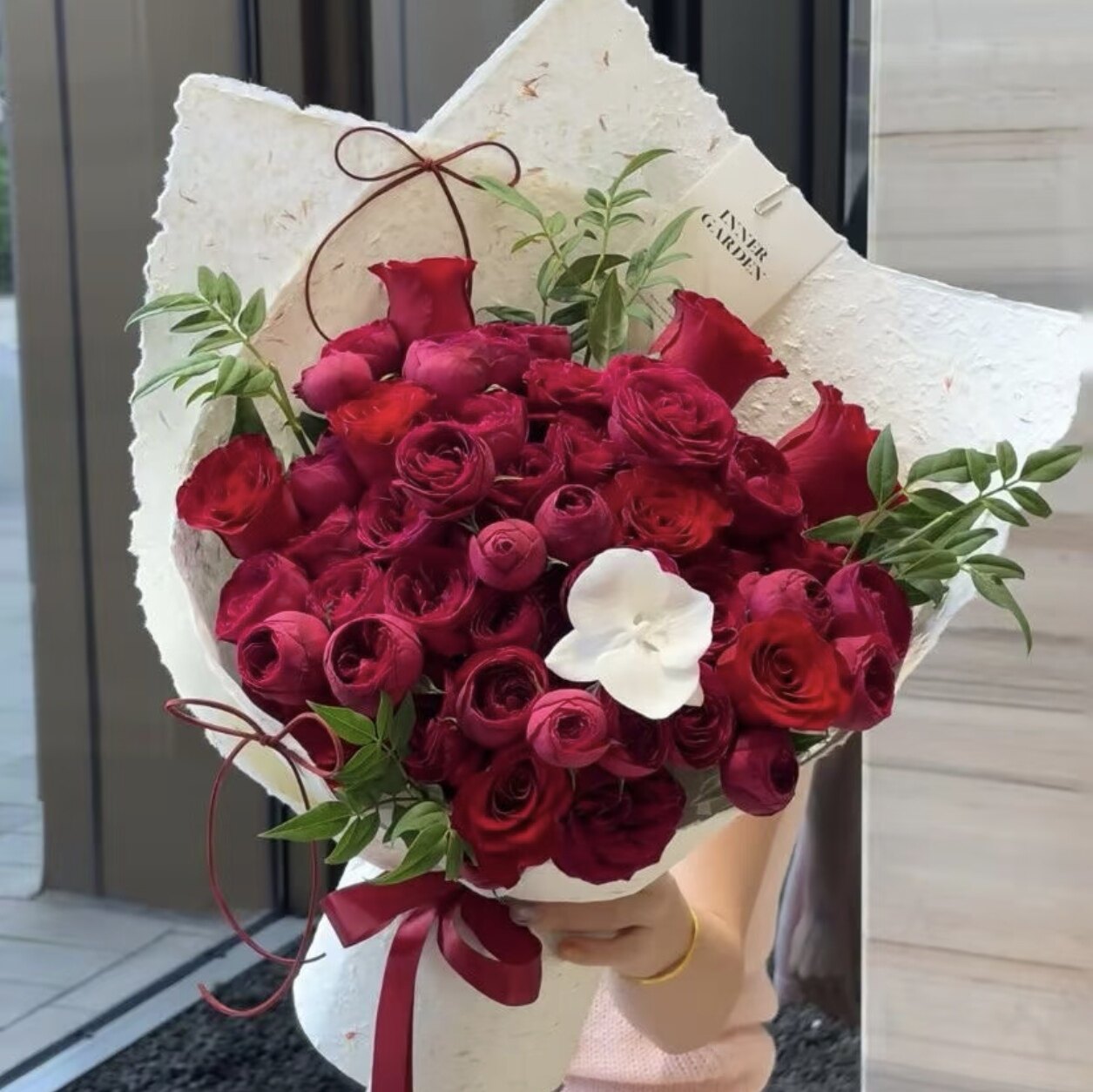 西安花店送花韩式混搭花束康乃馨玫瑰百合生日七夕520情人节鲜花