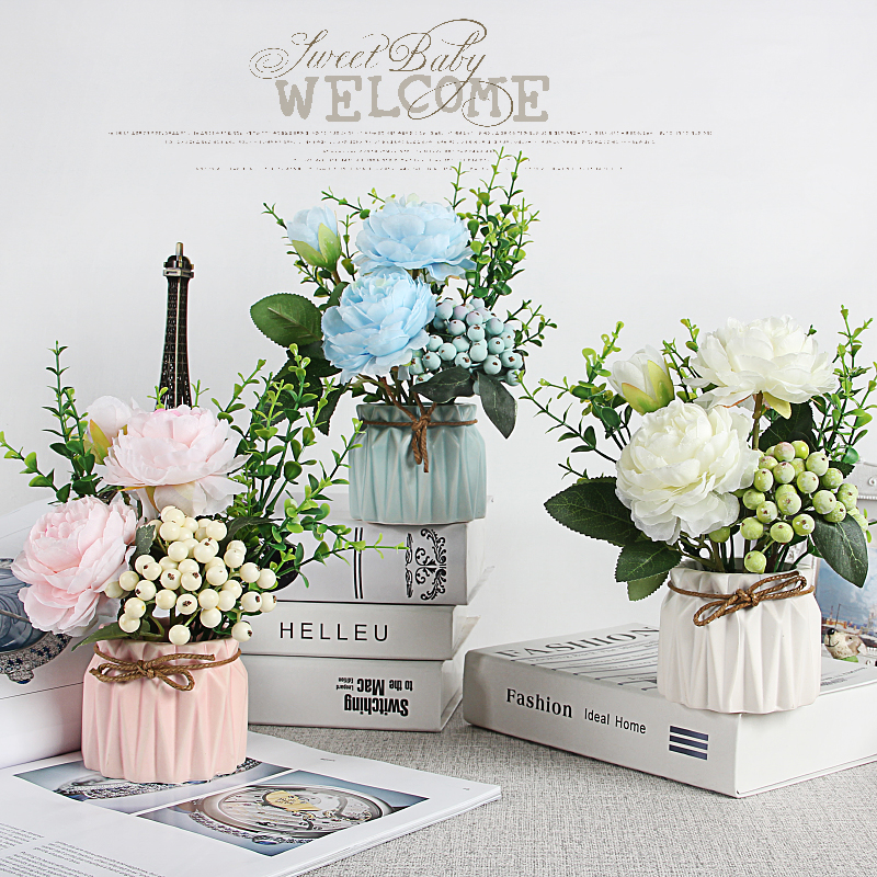 北欧仿真植物花艺小盆栽ins室内家居摆件客厅办公桌装饰假花创意