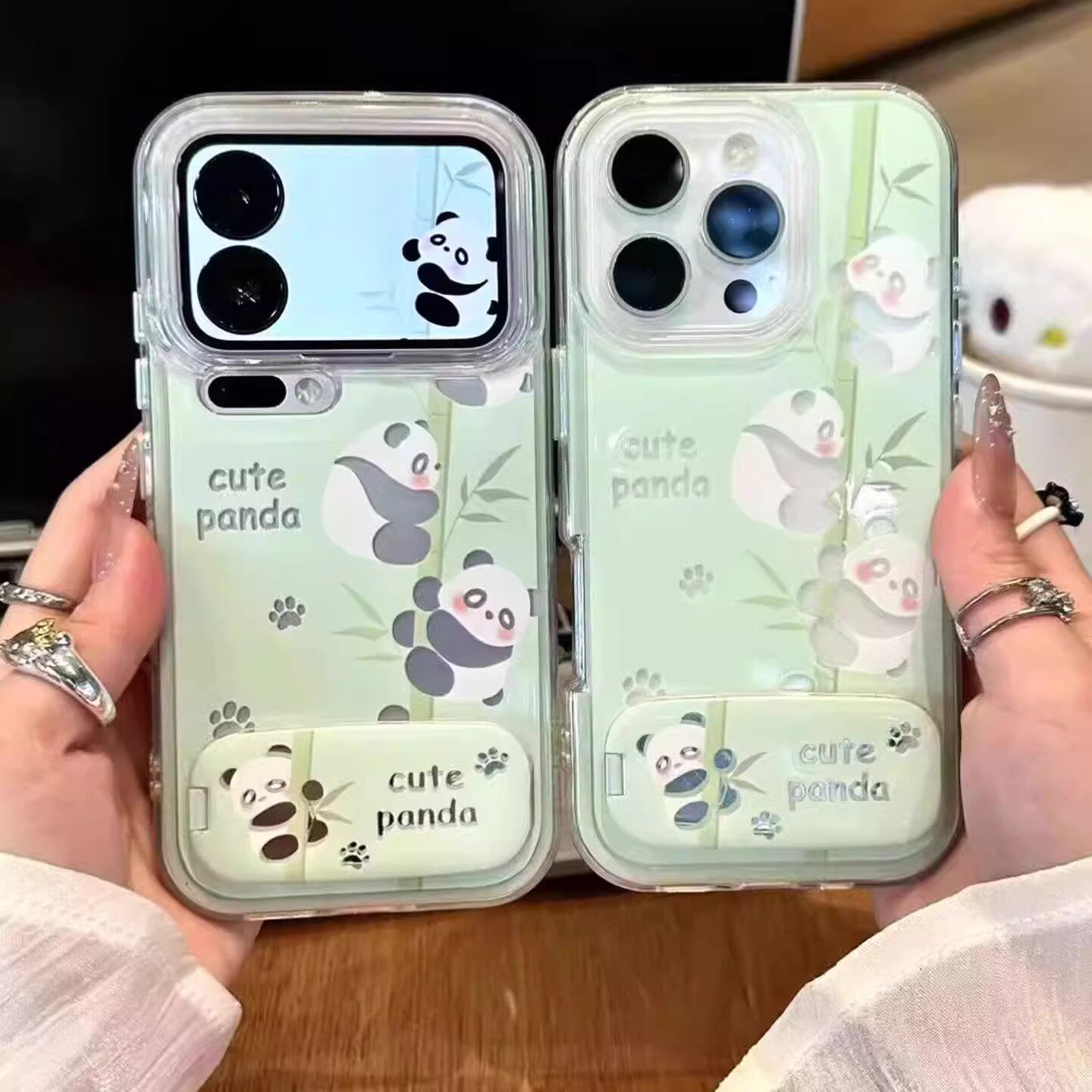 竹子熊猫适用于苹果17promax手机壳16/15/14华为MATE80荣耀500可爱OPPORENO15创意VIVOS50红米K90小米17pro