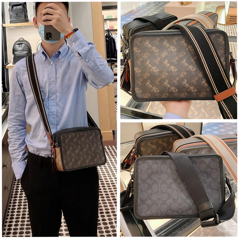 新款男包charter24双拉链相机包单肩斜挎包c5340马车小方包C5341