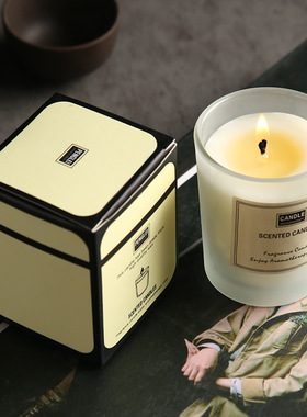 玻璃杯大豆蜡蜡烛伴手礼物精油创意家居无烟香薰摆件氛围感