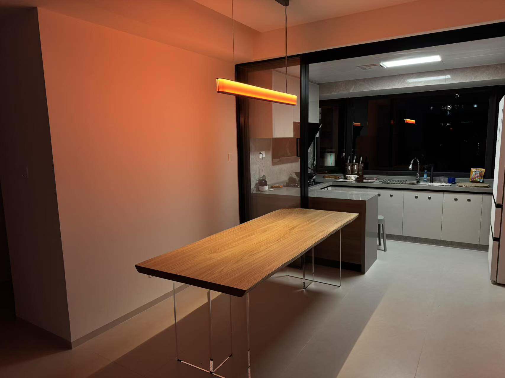 法国白橡木大板实木餐桌书桌办公桌