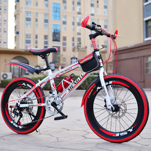 儿童自行车双碟刹变速单车男孩20寸22寸24小学生山地变速中大 新品