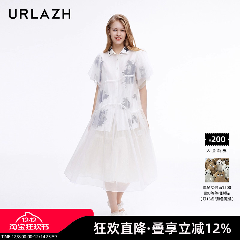 夏季复古宽松白色连衣裙