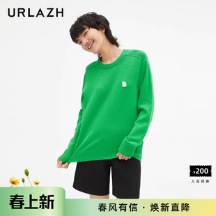 URLAZH有兰新款休闲时尚简约百搭羊毛慵懒气质宽松套头针织毛衣女