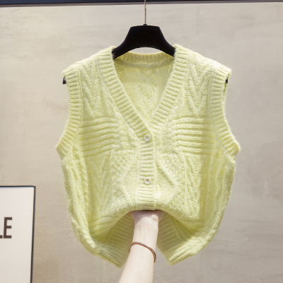 马海毛开衫短针织马甲女毛衣坎肩