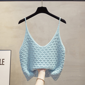 吊带针织马甲背心女2026春秋冬新款 宽松外穿马夹叠穿短毛衣坎肩潮