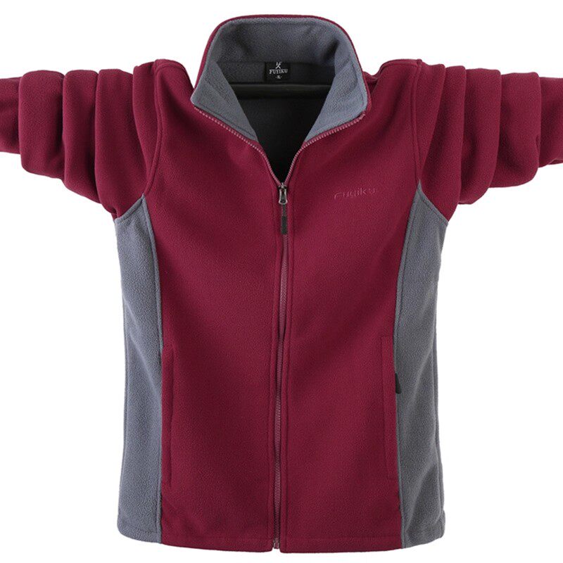 2025秋冬新款抓绒外套潮胖宽松摇粒绒休闲夹克特大码卫衣肥佬男装