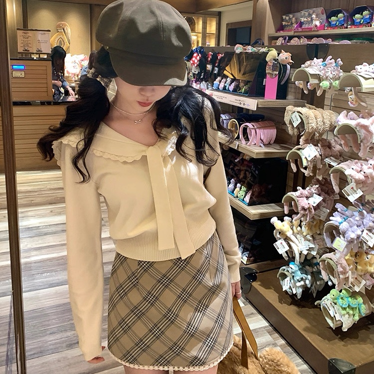 韩系少女显瘦长袖上衣女