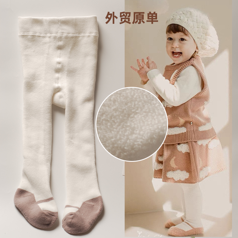法国原单婴儿连裤袜冬季加厚