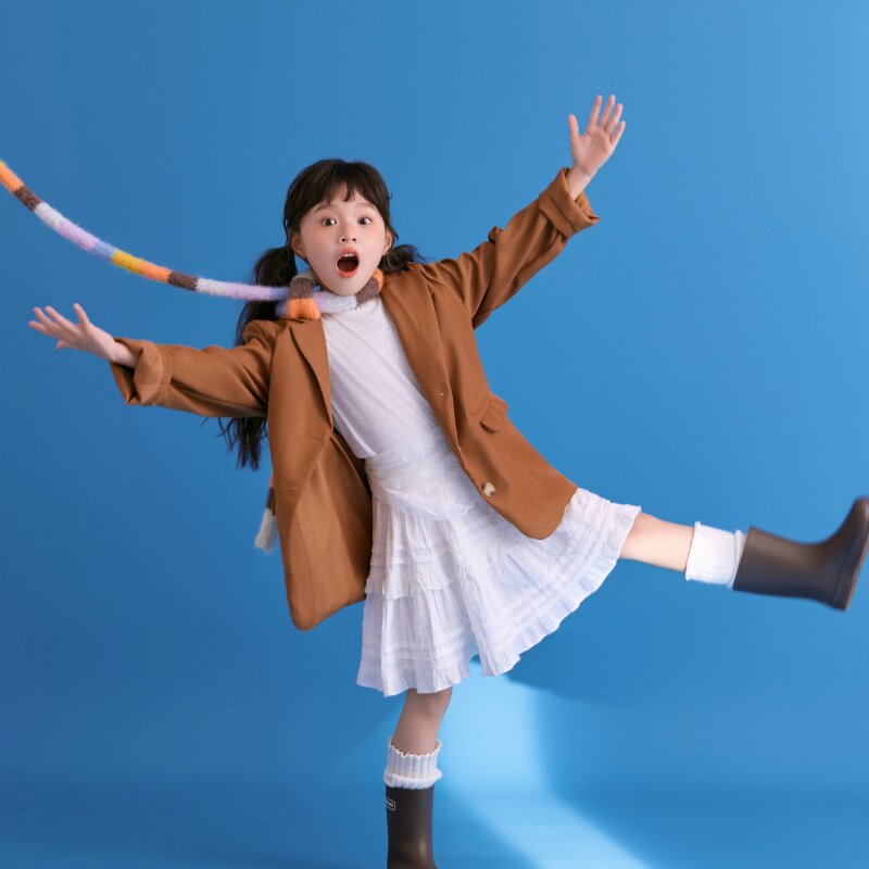 儿童摄影服装时尚韩式杂志风格小西装俏皮可爱多吧胺影楼拍照主题