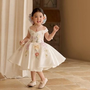 刘亦菲同款儿童礼服影楼照相馆摄影主题公主裙4-8岁拍照公主裙