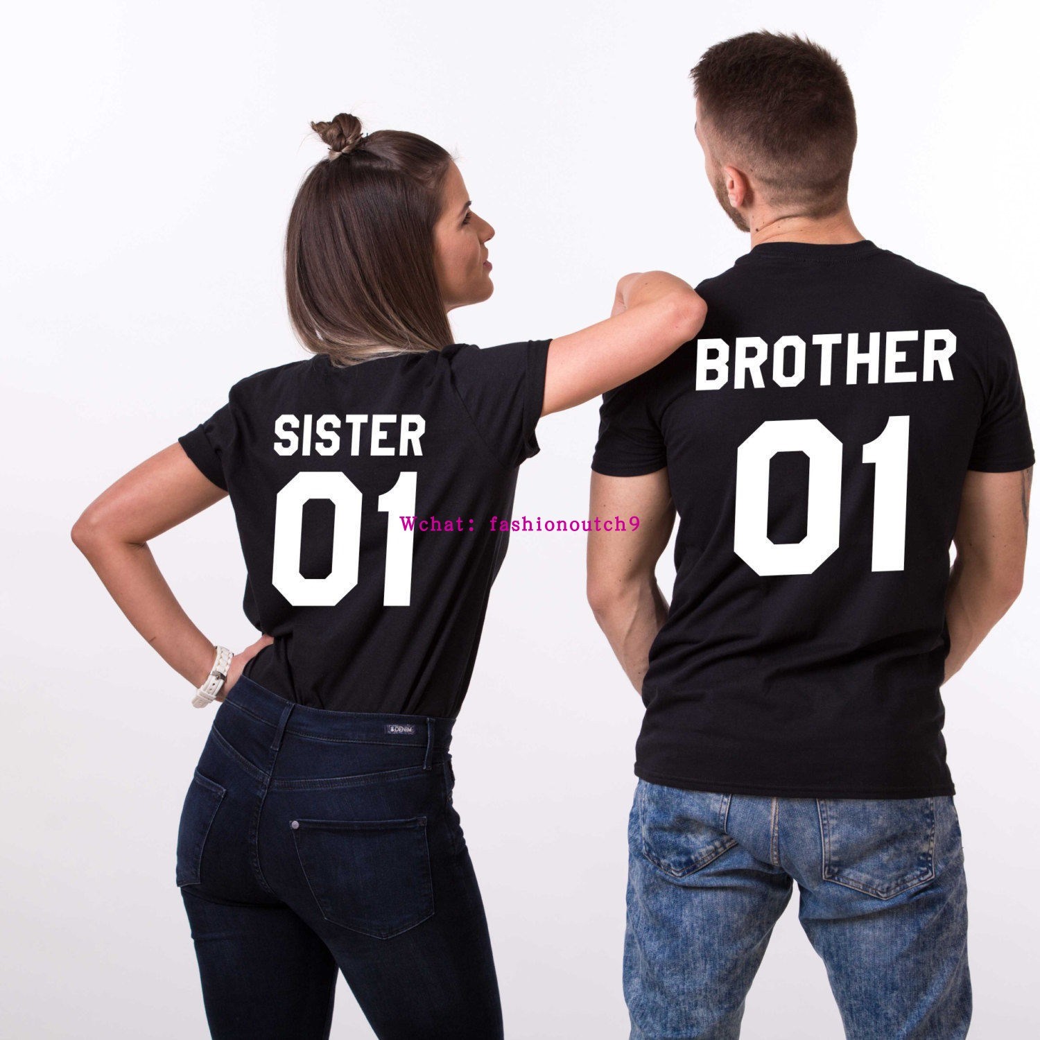 Brothers sisters short sleeve big size 4xl couple t-shirts