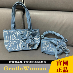 【官方正品】泰国Gentlewoman小众牛仔玫瑰通勤帆布单肩女托特包
