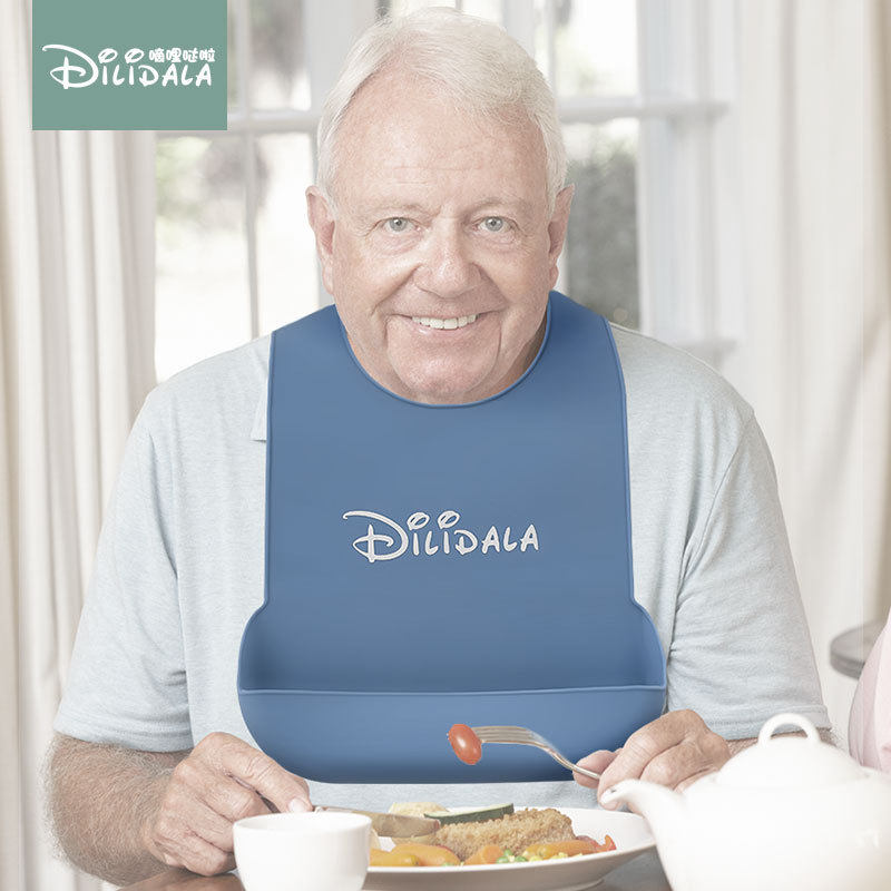 老人硅胶防水围兜成人围嘴吃饭用的口水兜大人饭兜老年人饭兜兜,婴童用品,口水巾,淘宝优惠券,粉丝福利购,淘宝优惠卷