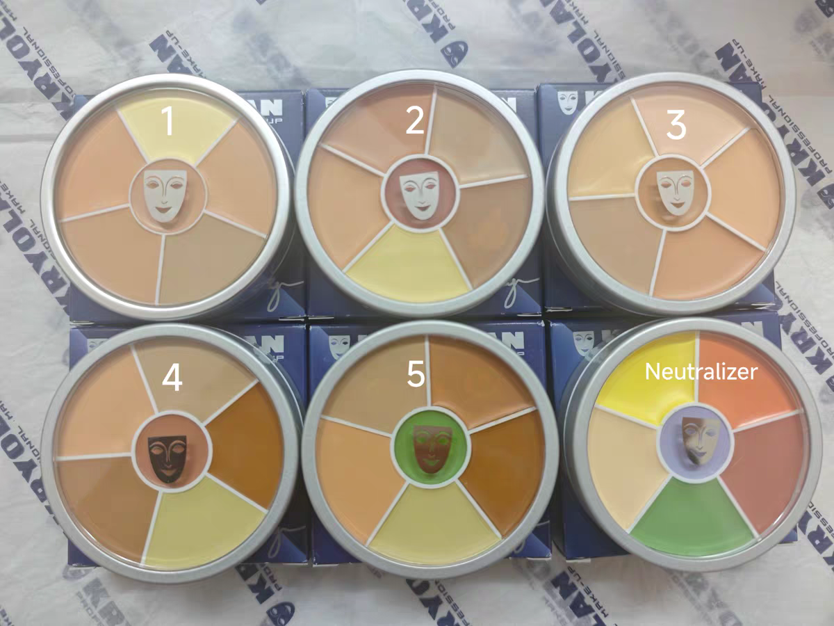 KRYOLAN德国面具遮瑕膏六色遮瑕盘 歌剧魅影持久保湿控油裸妆粉底