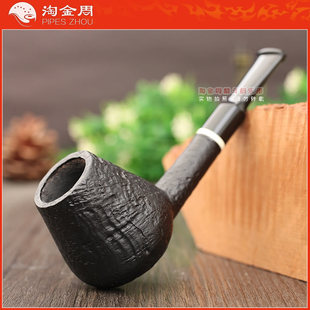 【淘金周】意大利 Vitale维塔莱石楠木烟斗 黑色喷砂