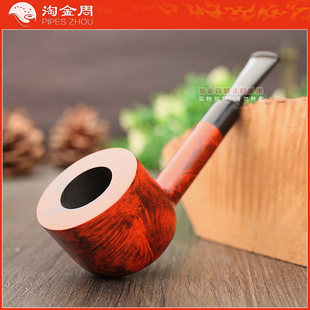 【淘金周】意大利 Vitale维塔莱石楠木烟斗 酒红光面