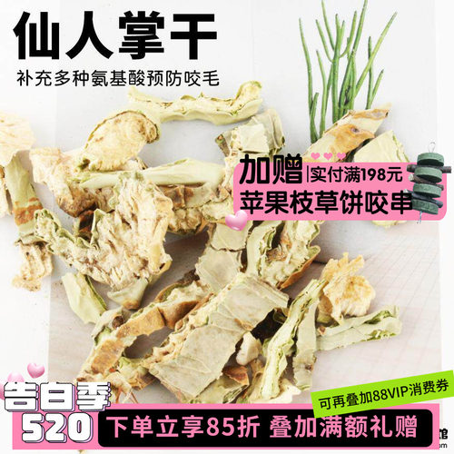 龙猫仙人掌干补充多种氨基^微量元素酸辅助治疗咬毛恢复毛发健康