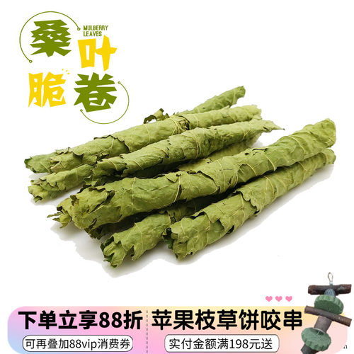 2件包邮 龙猫兔子桑叶卷桑叶片小宠零食草防上火蛋白补充营养*50g