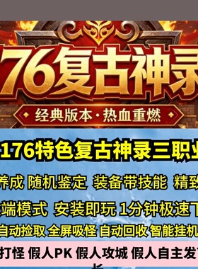 176特色复古神录比奇三职业比奇传说热血传奇单机版精致GM后台