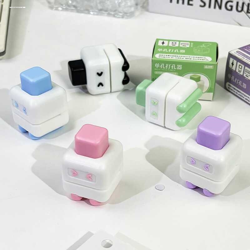 打孔器圆环孔小型打孔机单孔手动活页本装订纸张文件卡片本子圆