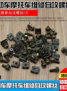 摩托车电动车外壳板件螺丝 防锈自攻螺丝卡片自攻螺丝夹片4.84.2